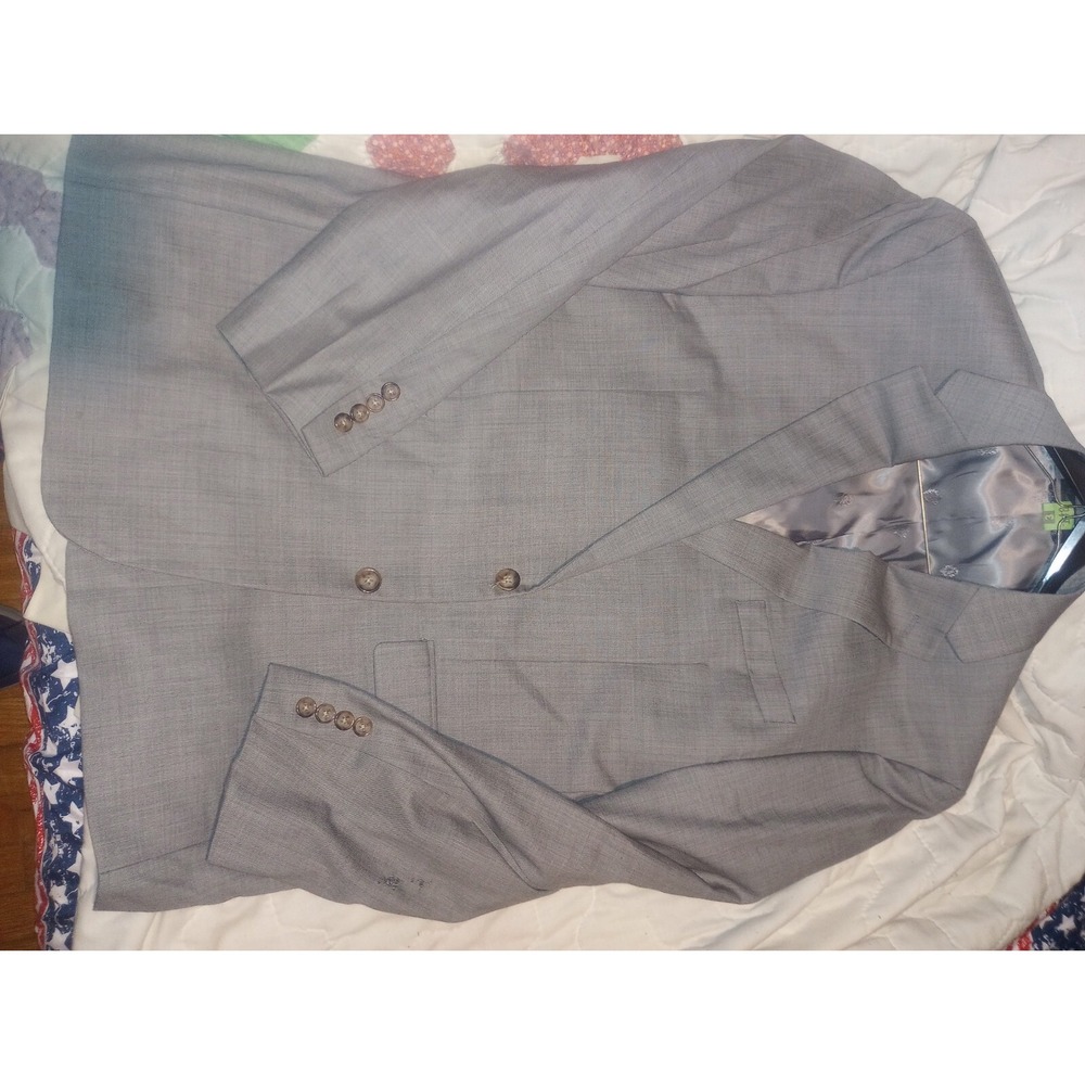 VTG Ralph Lauren Blazer Mens 46L Grey Suit Jacket Sport‎ Coat